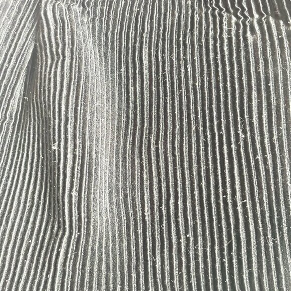 Y's Black Pleated Satin Leather-Drawstring Backpack - Picture 3 of 8